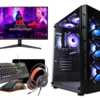 2 FAR ROBOTICS i7-12700F, RTX 5060 Complete WIFI RGB Gaming PC Set - 24 Inch 240Hz Gaming Monitor, Keyboard, Mouse, Headphone, Mouse Pad, 32GB DDR4, 1TB SSD, Windows 11 pro, 1...