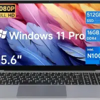 2026 Latest 15.6 Inch Laptop, Win 11 Pro laptop computer, 16GB RAM, 512GB SSD, Pentium Quad Core N100 CPU, FHD 1920x1080 Display, Dual-Band WiFi, Bluetooth 4.2, 4K Video,...