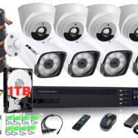 8Channel CCTV Security Kit 1080P/2.0MP 1920X1080 Camera 8CH Surveillance DVR kit with 1TB Hard Disk and 4pcs 2.0MP Metal Outdoor Bullet Camera 4PCS Indoor Dome Camera Alarm...