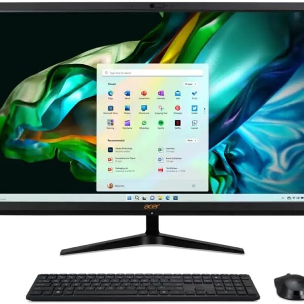 Acer Aspire C27-1800 All-in-One Desktop – 13th Gen Intel® Core™ i7-1355U, 16GB RAM, 1TB SSD, 27" FHD 120Hz Display, Wireless Keyboard & Mouse, Windows 11 Pro, English, 1 Year...
