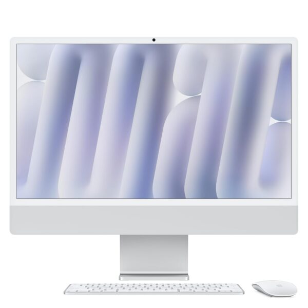 Apple 2024 iMac (24-inch, Apple M4 chip with 8-core CPU and 8‑core GPU, 16GB Unified Memory, 256GB) - Silver; Arabic/English