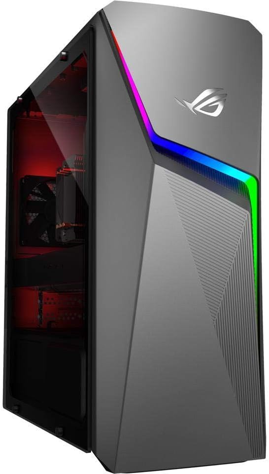 ASUS ROG Strix GL10DH Gaming Desktop PC, AMD Ryzen 5 3400G, GeForce GTX 1650, 8GB DDR4 RAM, 512GB PCIe SSD, Wi-Fi 5, Windows 10 Home, GL10DH-PH552