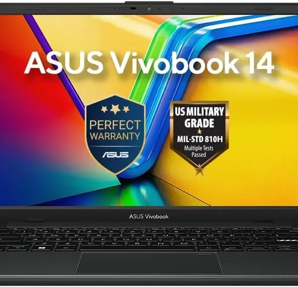 ASUS Vivobook Go 14 Laptop (Black) | AMD Ryzen 5 7520U, AMD Radeon Graphics, 8GB RAM, 512GB SSD, 14"FHD Display, Win11 [E1404FA-EB165W]
