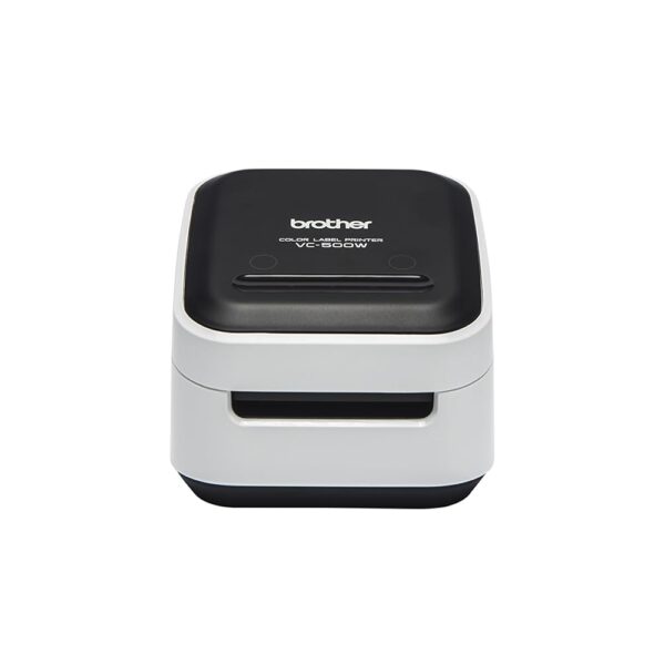 Brother VC-500W Label Maker, Full Colour Labeller Photo Printer, Wireless, Desktop, ZINK (Zero-Ink) Printing Technology, White