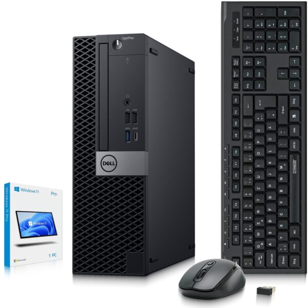 Dell 7070 Desktop PC i5-8th 32GB RAM 1TB SSD 500GB HDD Wi-Fi KB&M Windows 11 Pro