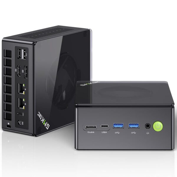 GMKtec (Upgraded) Gaming Mini PC K8 Plus AMD Ryzen 7 8845HS(8C/16T, up to 5.1GHz) 32GB DDR5 RAM 1TB SSD, Desktop Computer Preinstalled Windows 11 Pro Dual NIC 2.5G, HDMI 2.1, USB4