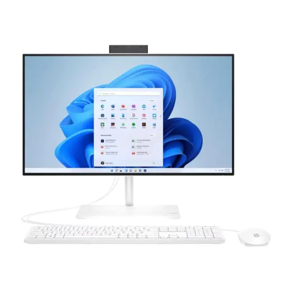 HP All-in-One Desktop With 23.8" FHD IPS Display - 13th Gen Intel Core i5-1335U processor- Intel Iris Xe Graphics - 16GB DDR4 RAM - 512GB NVMe SSD- White Keyboard & Mouse -...