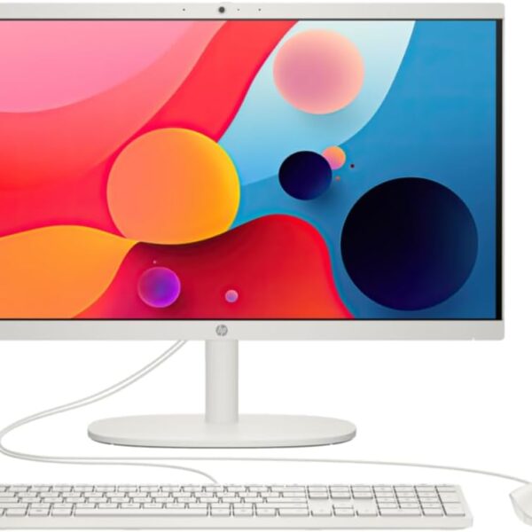 HP (Upgraded) AIO 22-dg0012nh All-in-One Desktop PC – 21.5″ FHD VA Display, Intel Core i3-N300, 8GB DDR5 RAM, 512GB SSD, Wi-Fi 6, Windows 11 Pro, Keyboard & Mouse Included –...