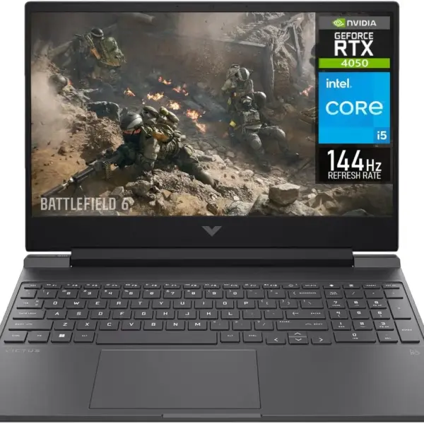 HP Victus 15.6 inch FHD 144Hz IPS Windows Gaming Laptop Intel Core i5-13420H 16GB RAM 512GB SSD RTX 4050 Mica Silver (15-FA2082WM)
