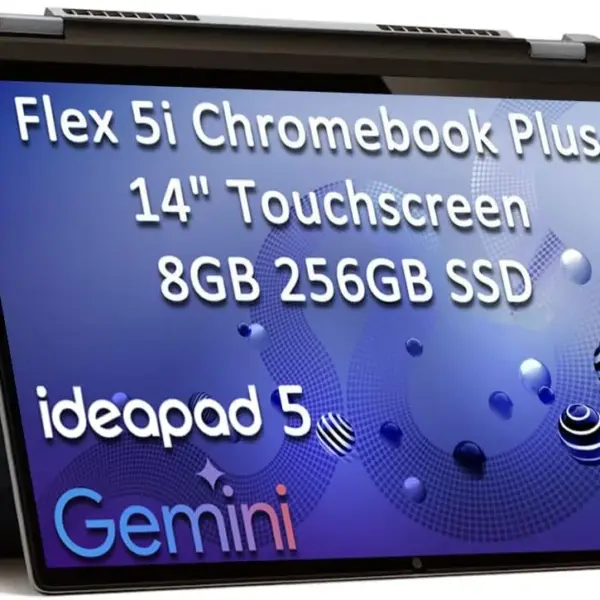 Lenovo IdeaPad 5 Flex 5i Chromebook plus 14" FHD+ 2-in-1 Touchscreen Laptop (Intel 6-Core i3-1315U, 8GB RAM, 256GB SSD) Business, Home, Students, Slim, 1080p Webcam, Backlit,...