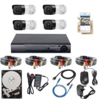 Napco Security Camera 1080p HD CCTV Surveillance System Kit(NP-6604S) for Home and Office/4CH DVR-4 Outdoor(Bullet) Cameras/Hard Disk/15 meters cable x 4/Night...