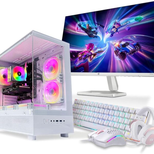 Nova Gaming PC Bundle - Intel Core i5-12400F | GeForce RTX 3050 6GB | 16GB DDR4 RAM-1TB NVMe SSD | Air Cooler-H610 MB-500W PSU | 24" Monitor-KYB-Mouse-Headset |...