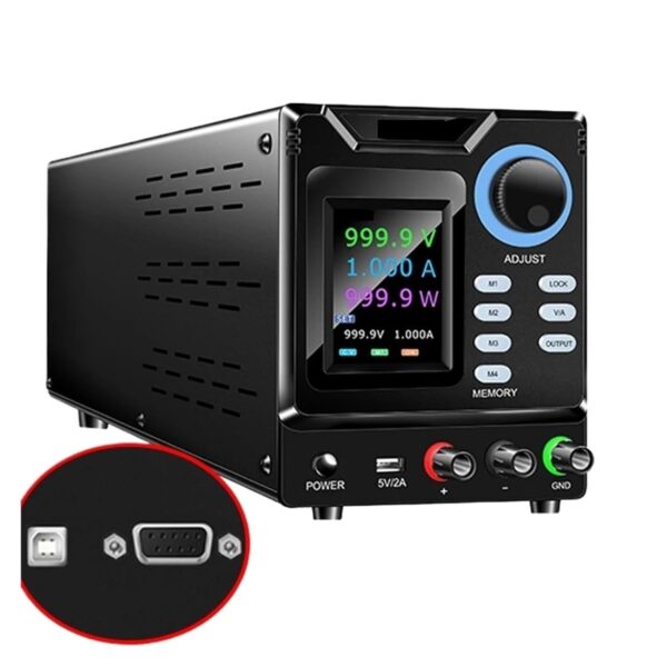 Power Supply Voltage Regulator RS232/USB Programmable DC Power Supply Adjustable 1000V 400V 300V 200V 600V1A 30V 10A Memory Storage, Output, Software PC(1000V 1A 1000W,AC 220V)