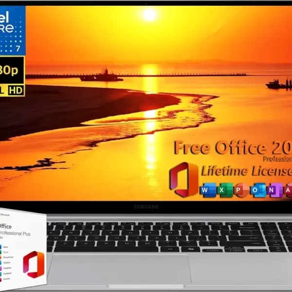 SAMSUNG 2024 Newest Galaxy Book4 Business Laptop PC Computer, Intel 10-core Ultra 7-150U (Beats i7-1335U), 16GB RAM, 1TB SSD, 15.6" FHD, Backlit KB, with MS Office Lifetime...