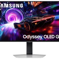 Samsung 27" Gaming Monitor G8 G81F Odyssey OLED 4K (3,840 x 2,160) 240Hz Refresh Rate 0.03Ms Response Time, Silver Matte, Height Adjustable and Pivot, LS27FG810SMXUE