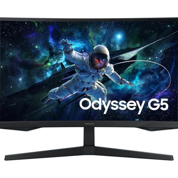 Samsung 32" Odyssey G5 G55C QHD Curved Gaming Monitor, 165Hz refresh rate and 1ms response time (MPRT), 1000R Curved Screen, AMD FreeSync, Middle East Version (New Launch) -...