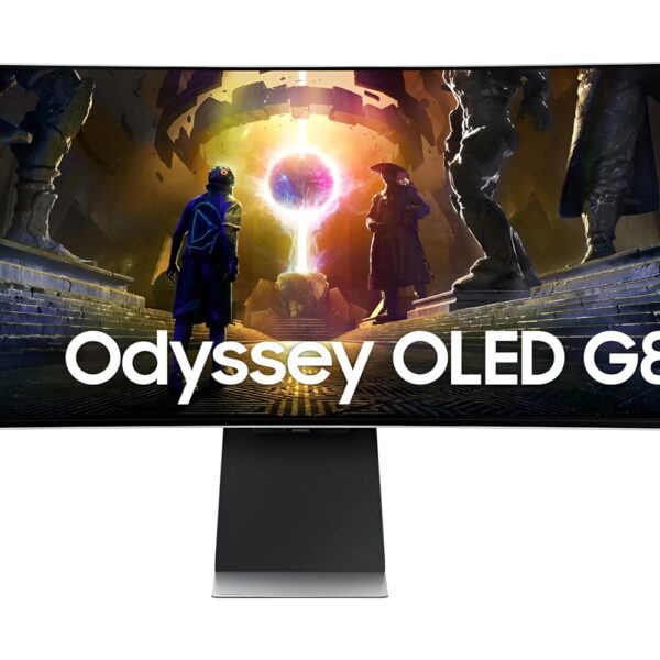 Samsung 34 Inch Gaming Monitor G8 Odyssey OLED Ultra Wide QHD (3440 x 1440) Resolution with Smart Functions 175Hz 0.03Ms Screen Curvature 1800R - LS34DG852SMXUE