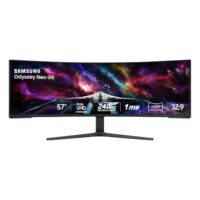 SAMSUNG 57" Odyssey Neo G9 Series Dual 4K UHD 1000R Curved Gaming Monitor, 240Hz, 1ms with DisplayPort 2.1, Quantum Mini-LED, DisplayHDR 1000, AMD FreeSync Premium Pro,...