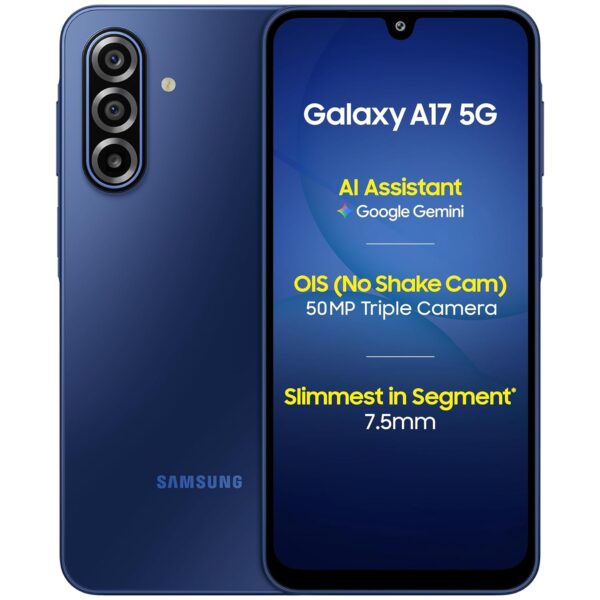 Samsung Galaxy A17 5G Blue (8 GB RAM / 256 GB Storage) Android Smartphone | With Charger | 6x OS Upgrades, Large Display, 50MP OIS Camera | Indian Version