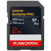 SANDISK Extreme PRO SD UHS-II V90 Card 2TB (read speeds up to 310MB/s, write speeds up to 305MB/s, works with DSLR and Mirrorless cameras)