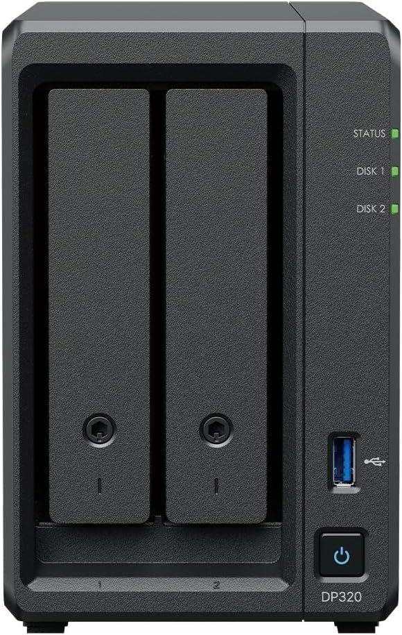 Synology DP320 ActiveProtect Device, 2x8TB HDD Memory, 8GB RAM, AMD R1600, up to 1GbE RJ45