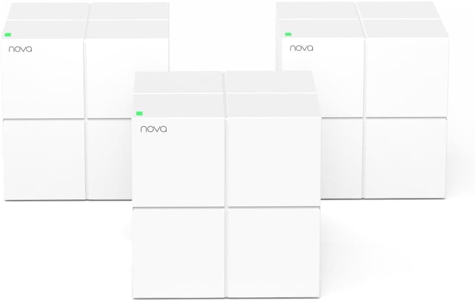 Tenda Nova Mesh WiFi System MW6 - Covers up to 4-6 Bedroom Houses- AC1200 Whole Home WiFi Mesh System - Gigabit Dual-Band Mesh Network - Replaces Wireless Router and WiFi...