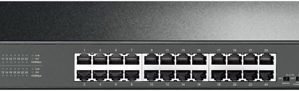 TP-Link 24 Port Gigabit Ethernet Switch | Plug and Play | Sturdy Metal w/Shielded Ports | Rackmount | Fanless | Limited Lifetime Protection | Unmanaged (TL-SG1024)