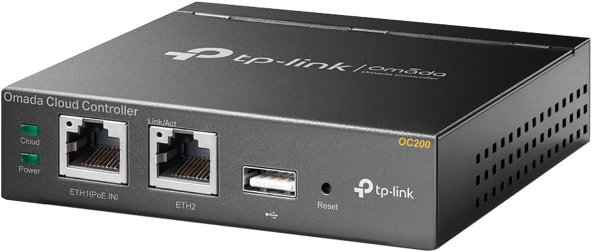 TP-Link Omada Hardware Controller | SDN Integrated | PoE Powered | Manage Up to 100 Devices | Easy & Intelligent Network Monitor & Maintenance | Cloud Access & Omada App (OC200)