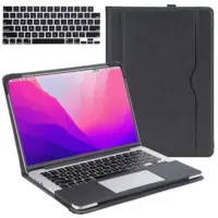 TT TYTX MacBook Pro 14 Inch Leather Case Folio Book for MacBook Pro 14 Inch 2021 A2442 M1 Pro / M1 Max, Protective Laptop Case Cover for MacBook Pro 14 '' with Keyboard Cover,...